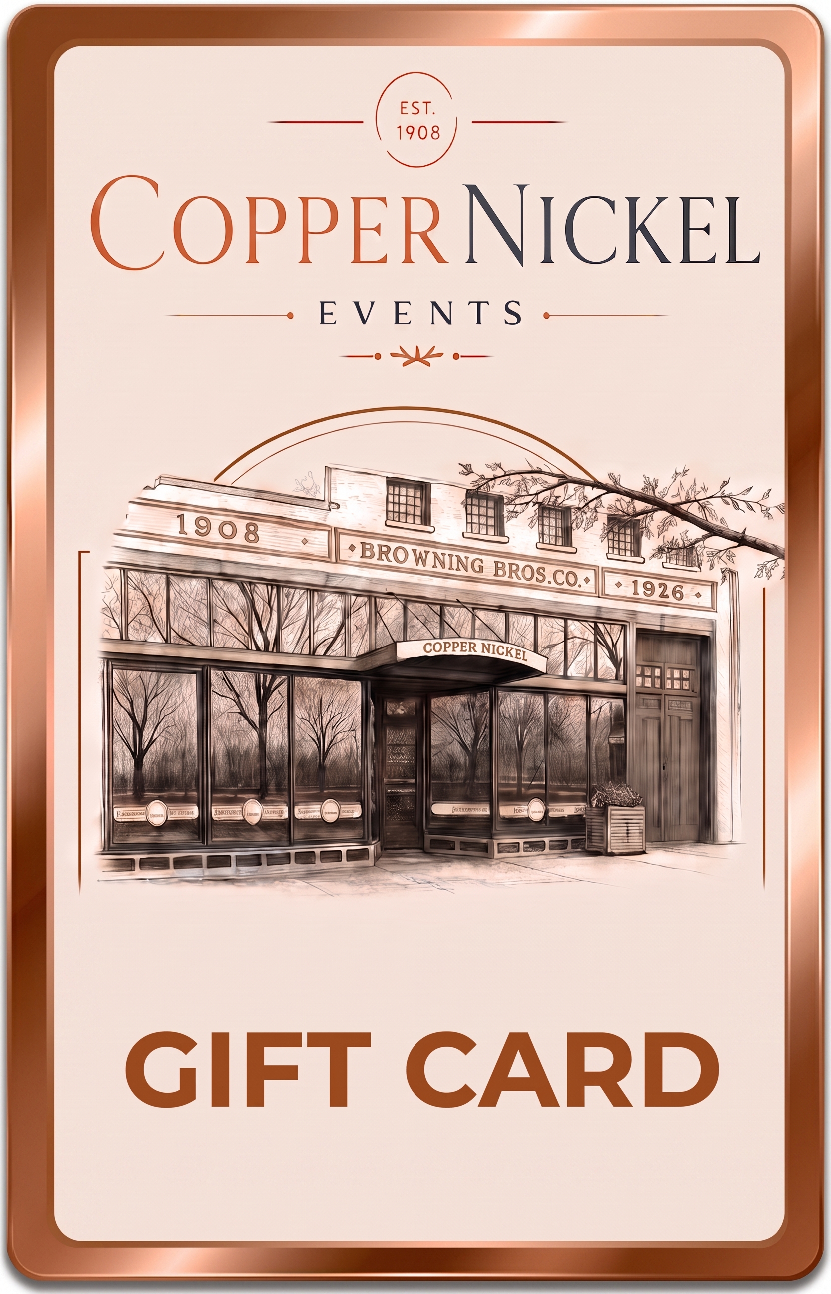 Copper Nickel Events gift card